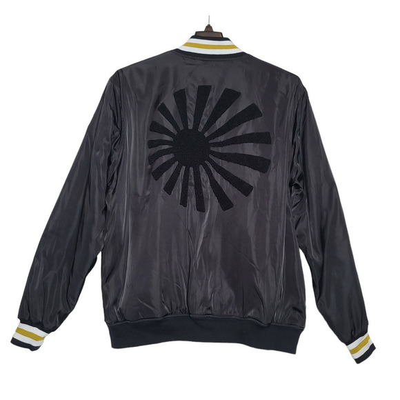 Bomber Jacket Quilted  Black Satin Parallel x League MSRP $220 Men's Sizes XL - Picture 1 of 9